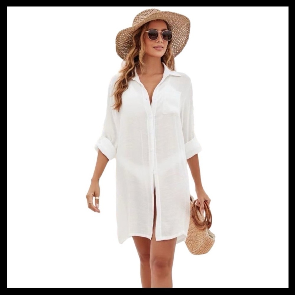 BOUTIQUE Chic White Coverup - Picture 3 of 8